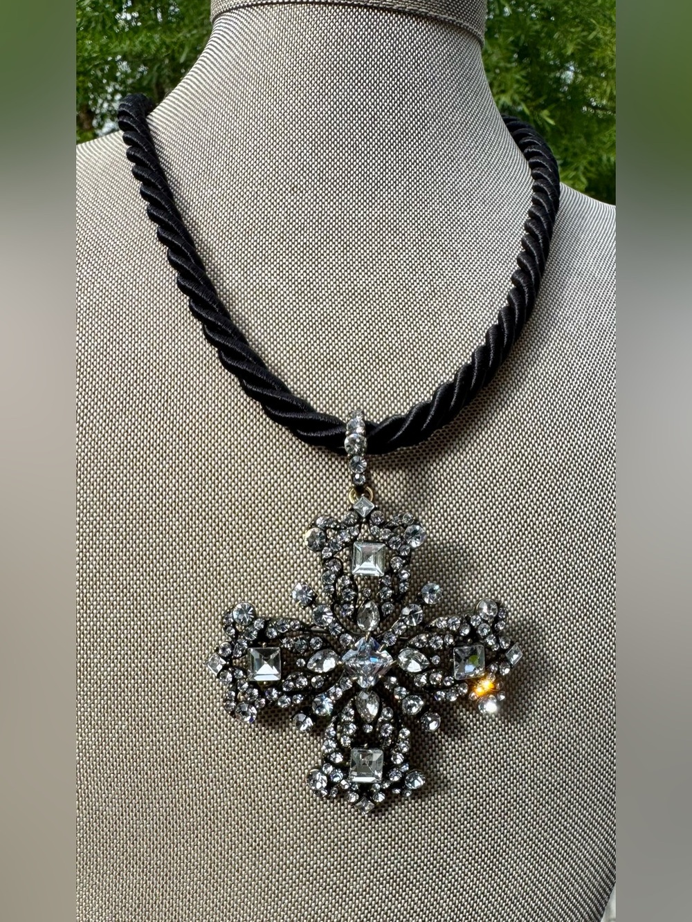 Judith Ripka Black Silk Cord With Magnetic Closure NEW - Picture 7 of 7